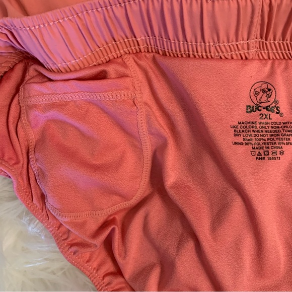 Buc-ee’s Watermelon Pink Shorts w/Liner Plus Size XXL White Aqua Running - Picture 12 of 14